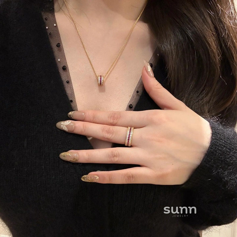 Isaura Ruby Gemstone Jewelry Set [P23EZCI9]
