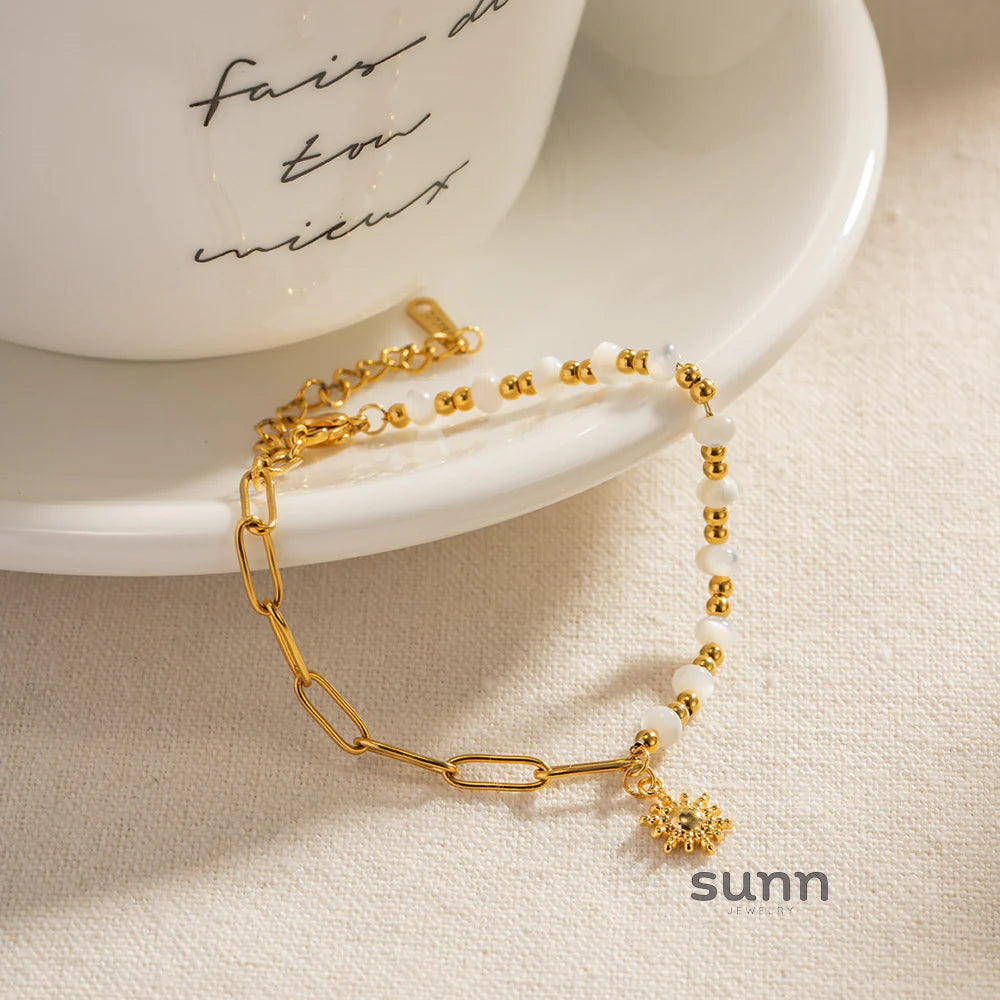 Ishanvi Sun Pearl Bracelet