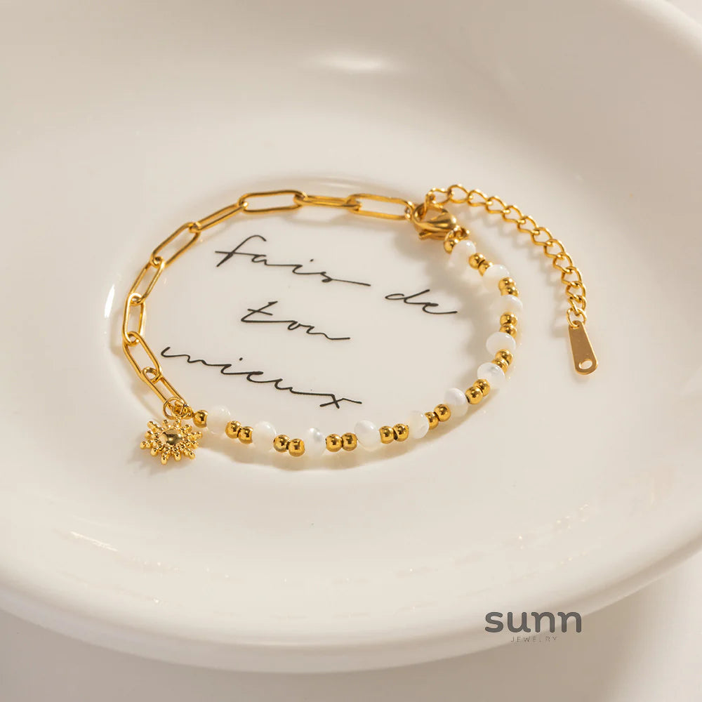 Ishanvi Sun Pearl Bracelet