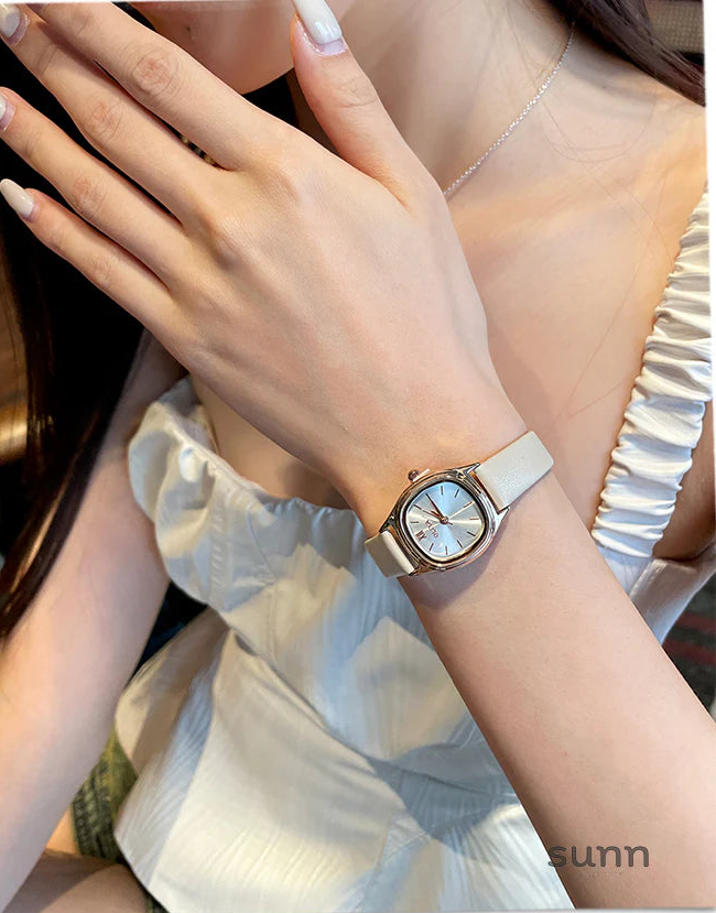 Ishika Quartz Leather Watch