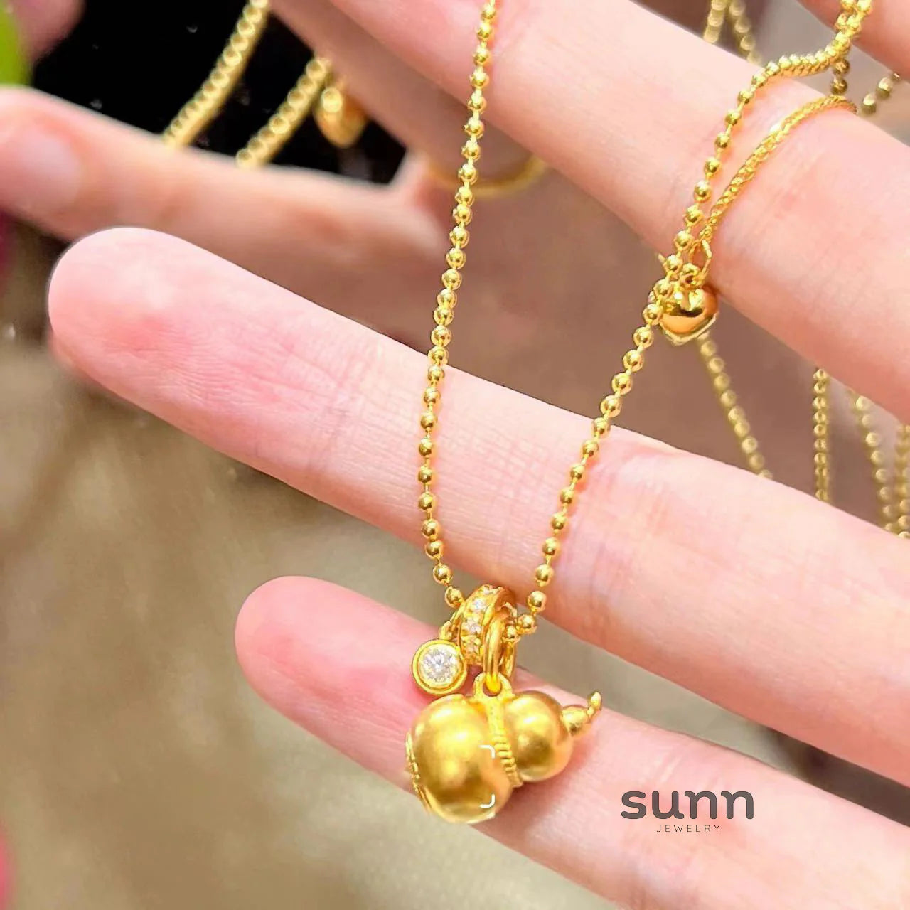Island Golden Gourd Necklace