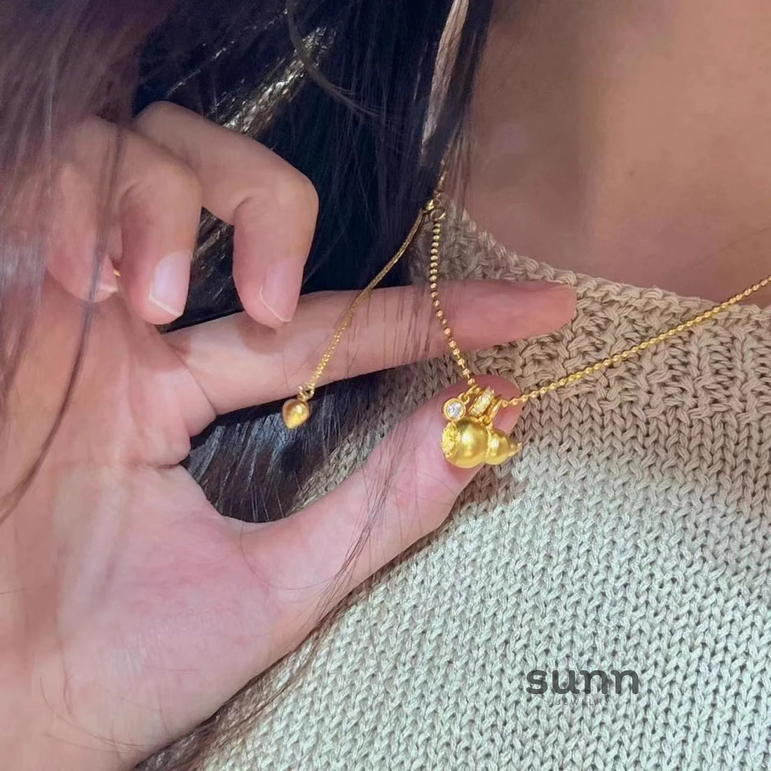 Island Golden Gourd Necklace