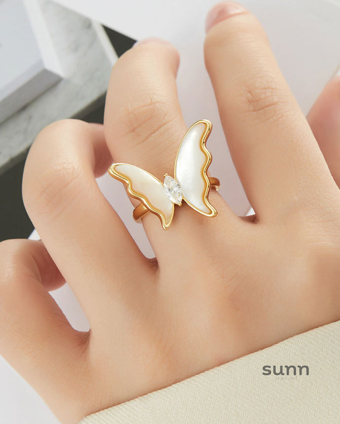 Island Shell Butterfly Ring [CKT2TQLS]