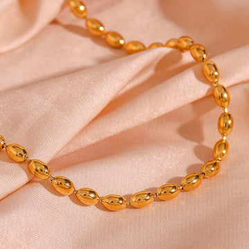 Israa Dainty Oval Bead Necklace [R2X2B6V6]