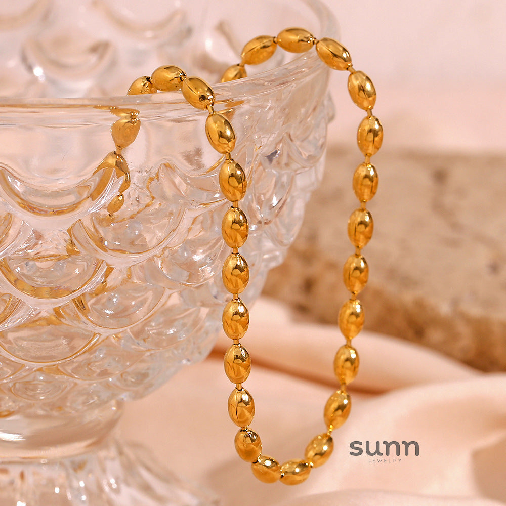 Israa Dainty Oval Bead Necklace [AVGKAK11]