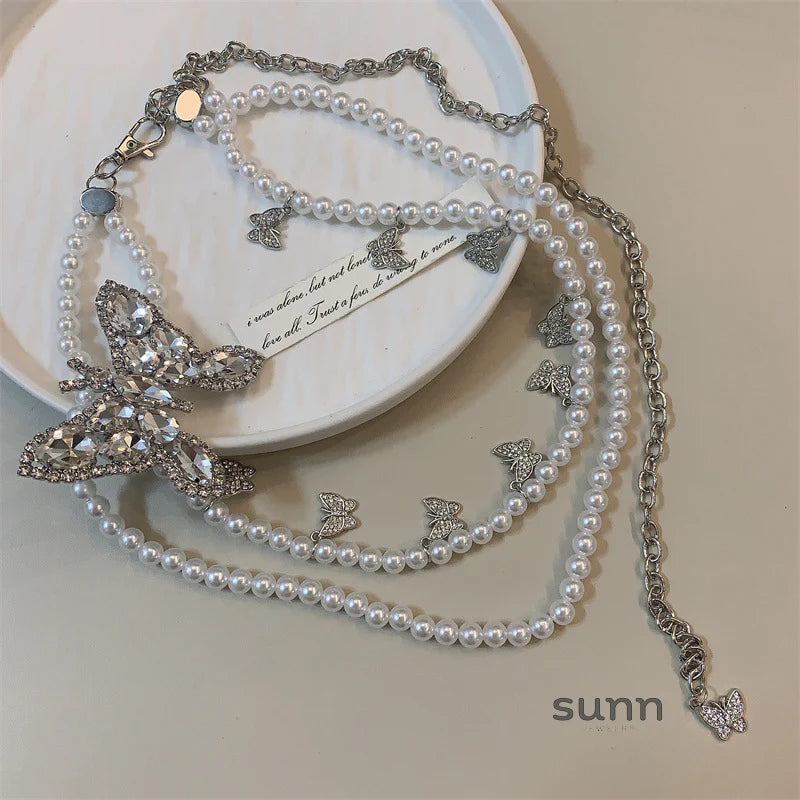 Itzia Pearl Butterfly Waist Chain