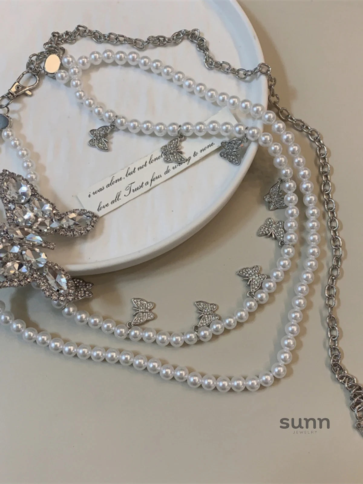 Itzia Pearl Butterfly Waist Chain