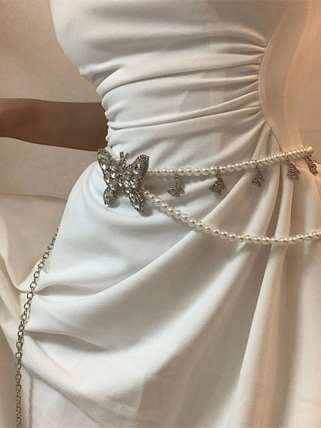 Itzia Pearl Butterfly Waist Chain