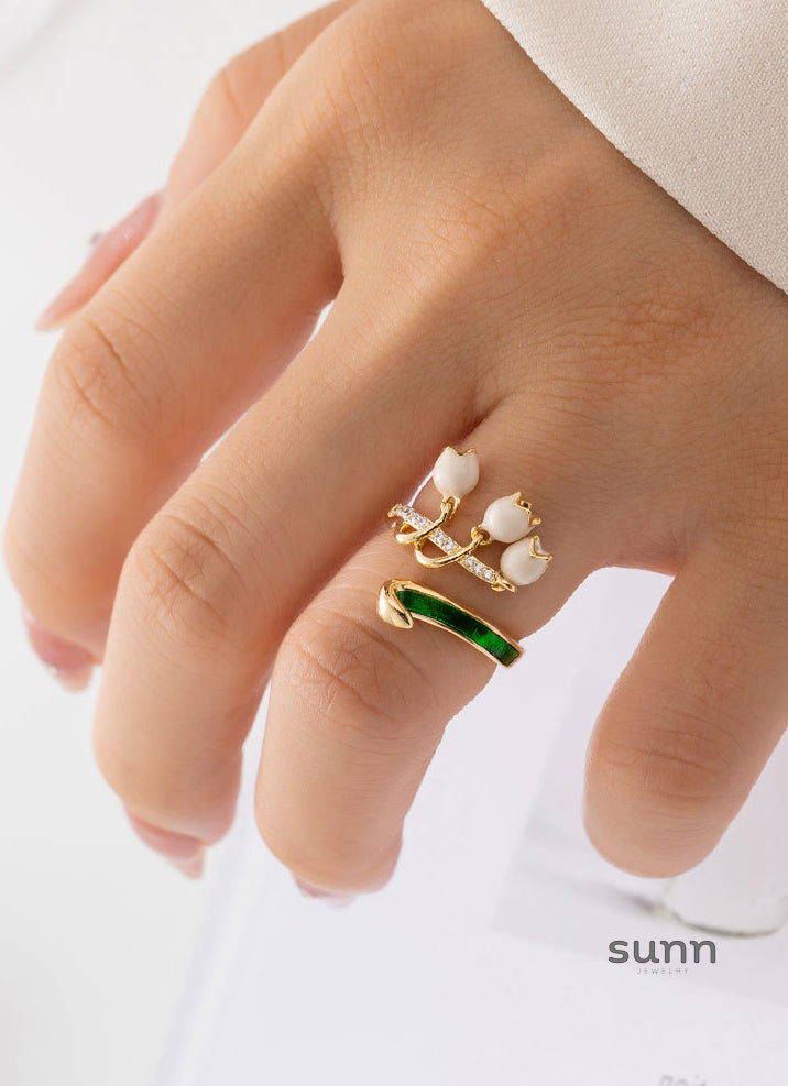 Ivanna Enamel Tulip Ring [DDLVFJL1]