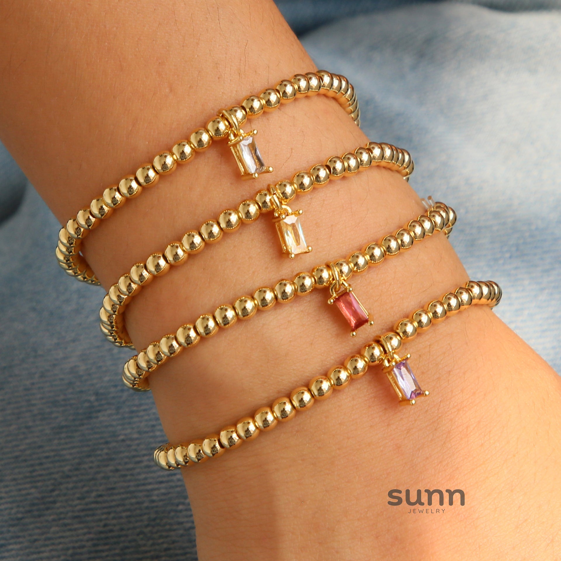 Ivyana Golden Birthstone Bracelet [BFHHO2KL]