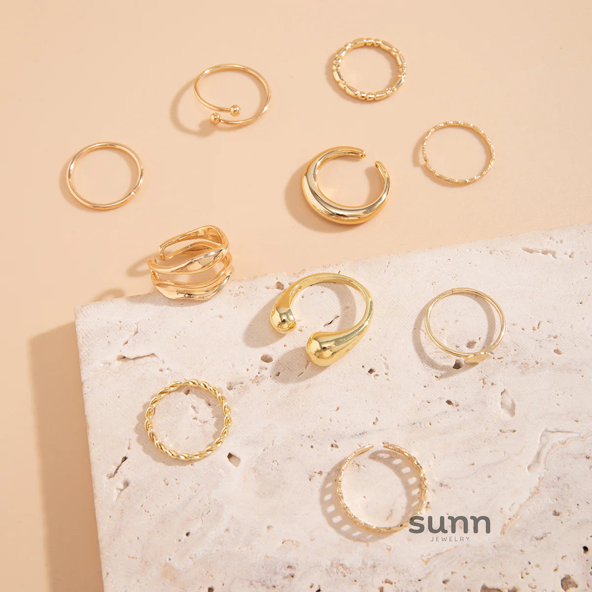 Iyanna Twisted Stacking Ring Set