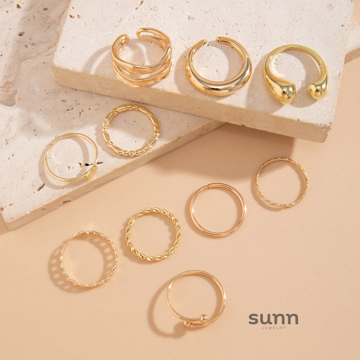Iyanna Twisted Stacking Ring Set