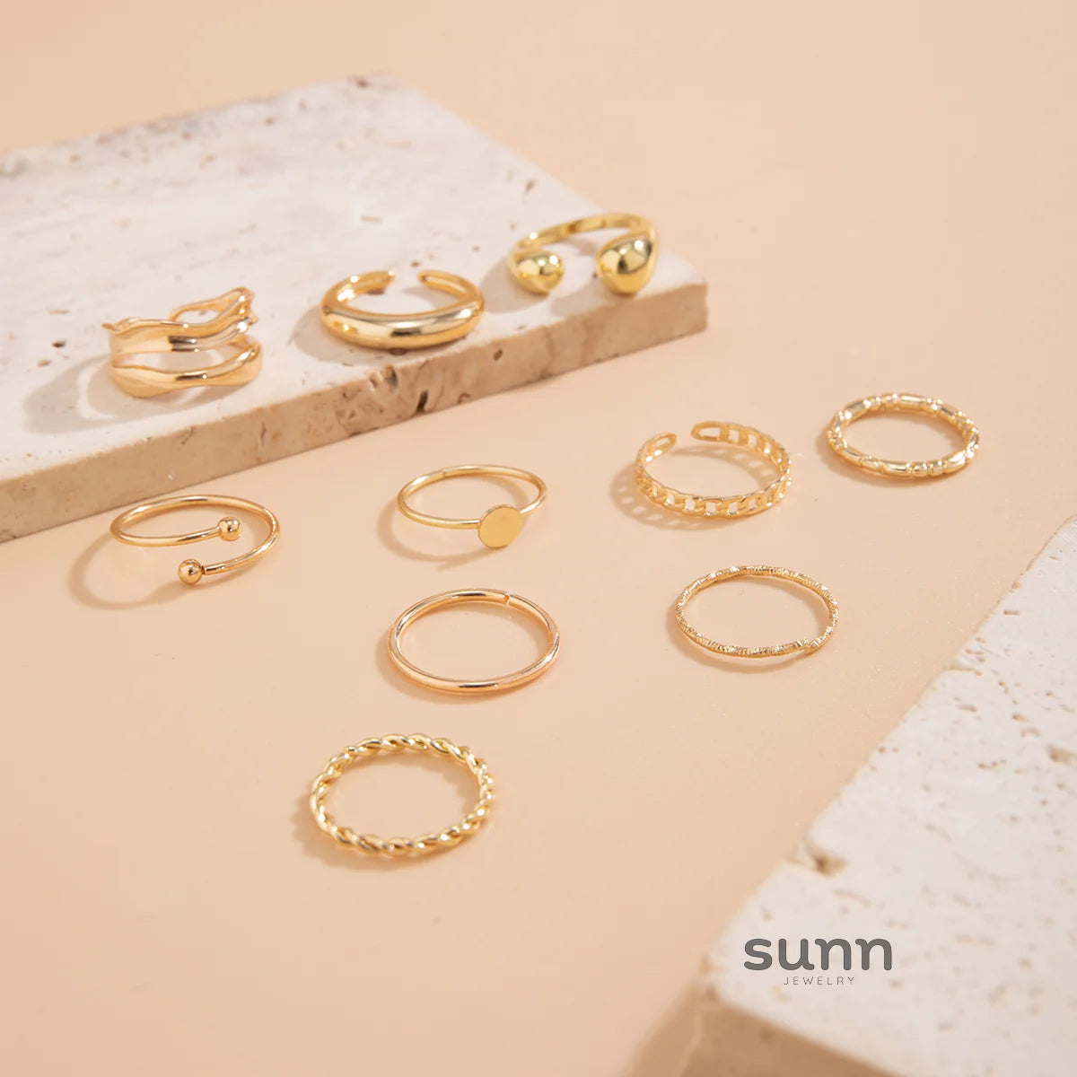 Iyanna Twisted Stacking Ring Set