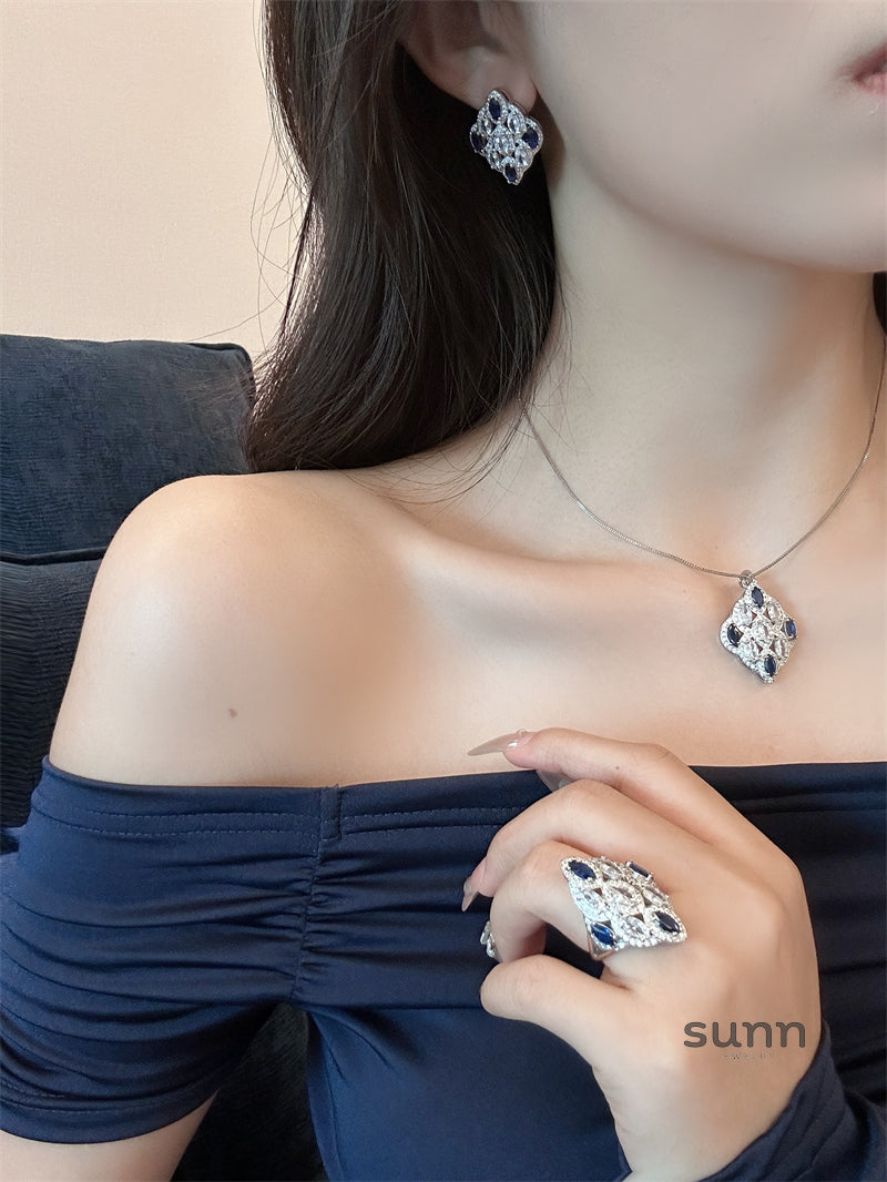Izabell Baroque Zircon Jewelry Set [MTOEQ013]