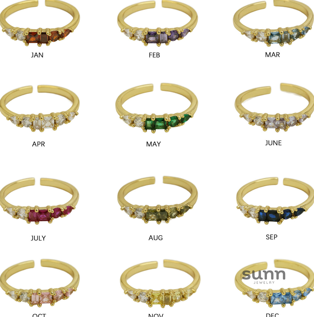 Izabelle Birthstone Zircon Ring [IQ8AK0RH]
