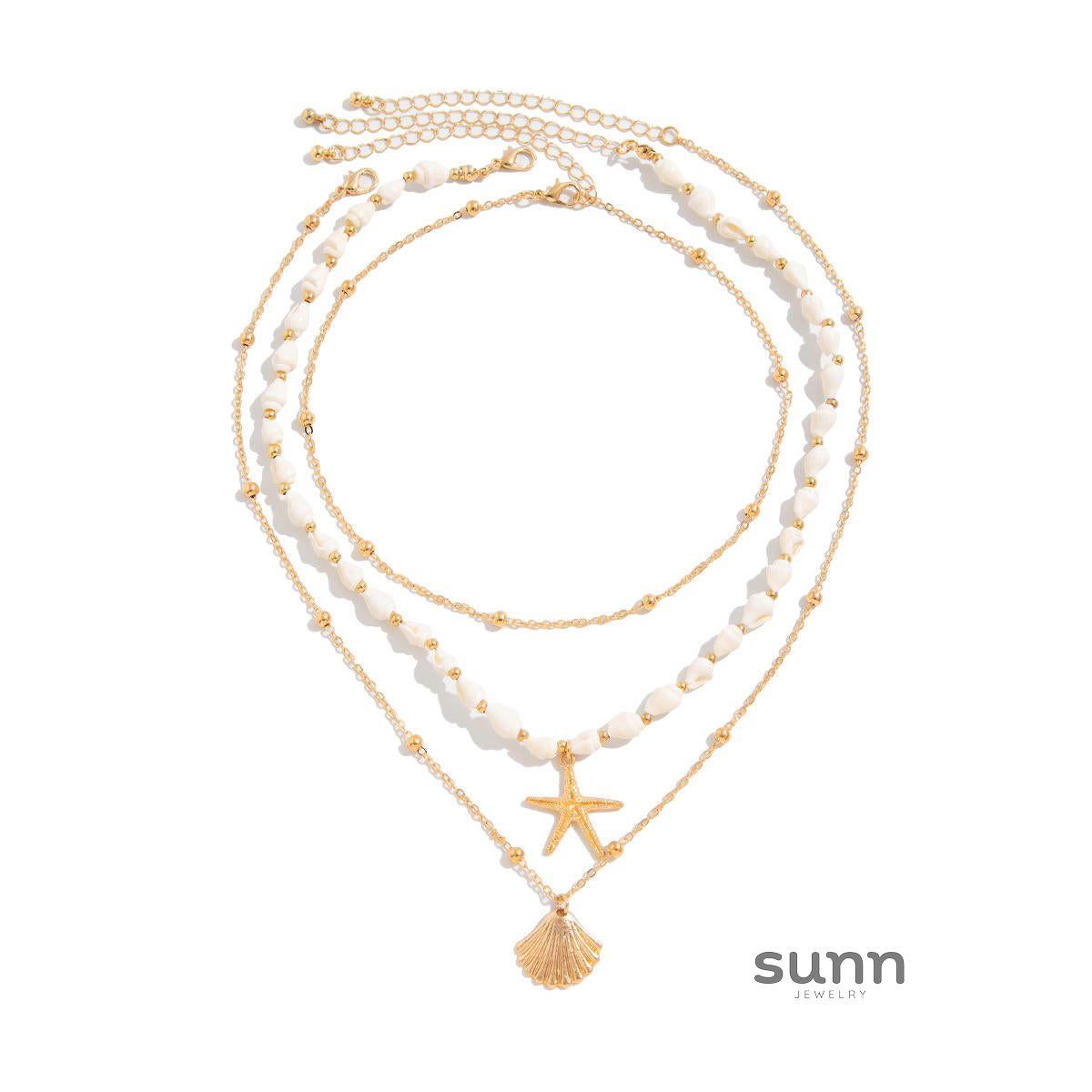 Jacee Layered Ocean Charm Jewelry [HDT27U13]