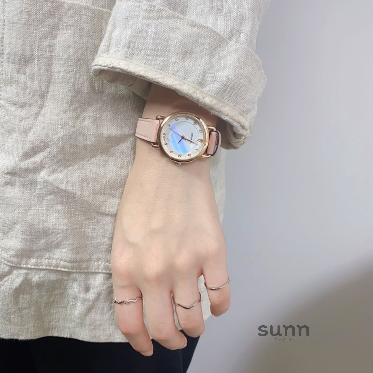 Jacelyn Radiant Mother-of-Pearl Watch [87I922S5]