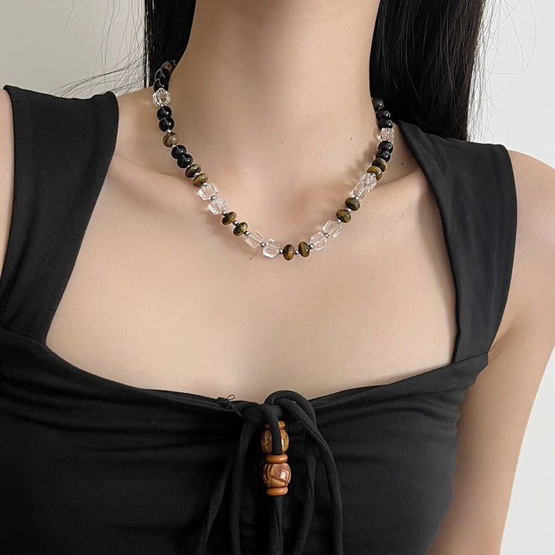 Jacelyn Tiger Eye Crystal Necklace [MH1Q2ENX]