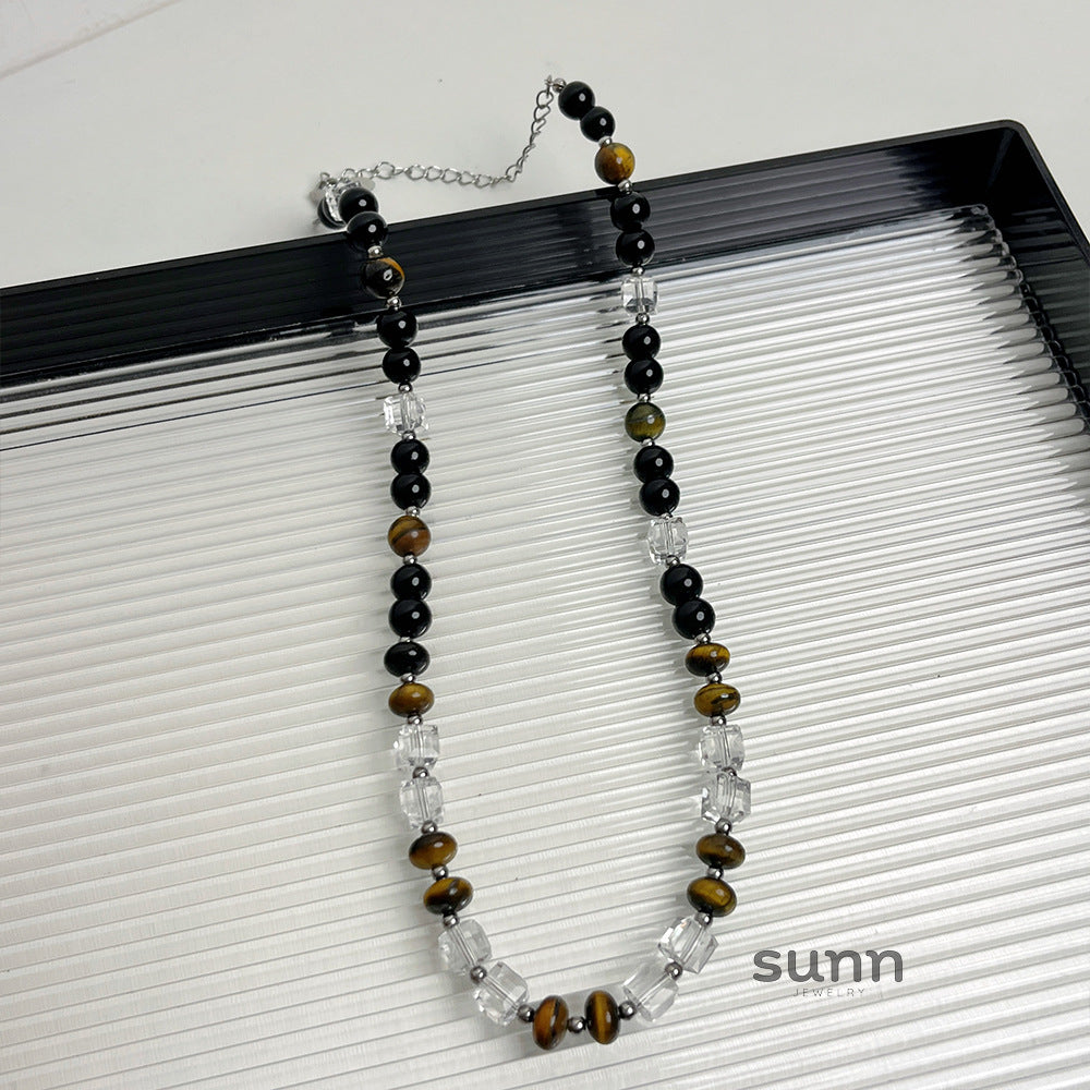 Jacelyn Tiger Eye Crystal Necklace [XRVQZTUL]