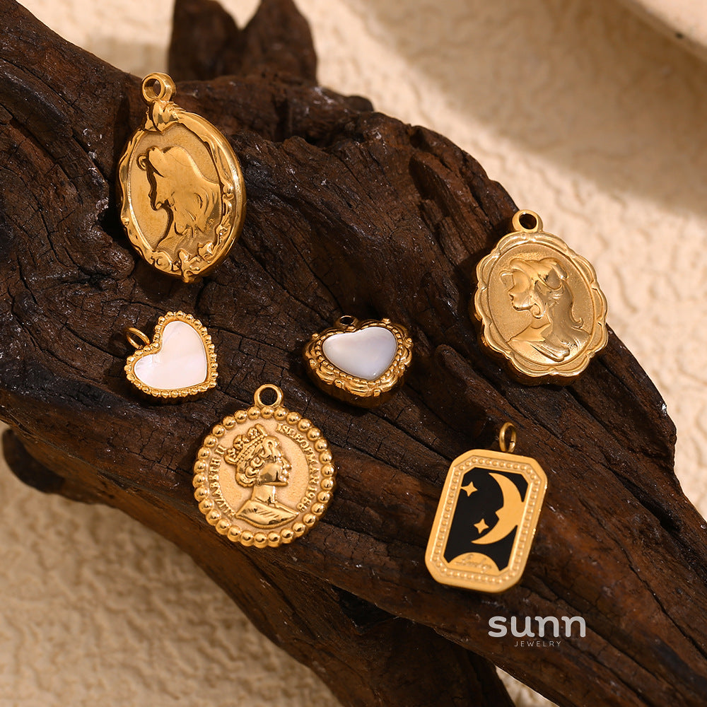 Jacie Geometric Gold Charms [8YRBO5H8]