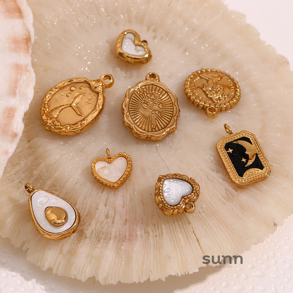 Jacie Geometric Gold Charms [HK61STI7]