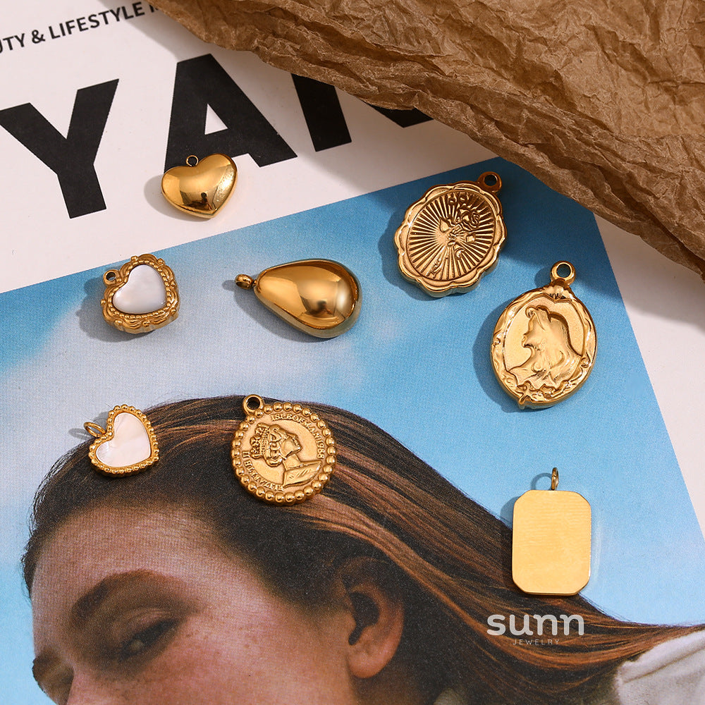 Jacie Geometric Gold Charms [QB11W5GU]