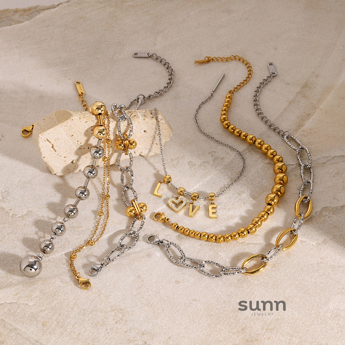 Jackeline Layered Charm Bracelet Set [944U0W74]