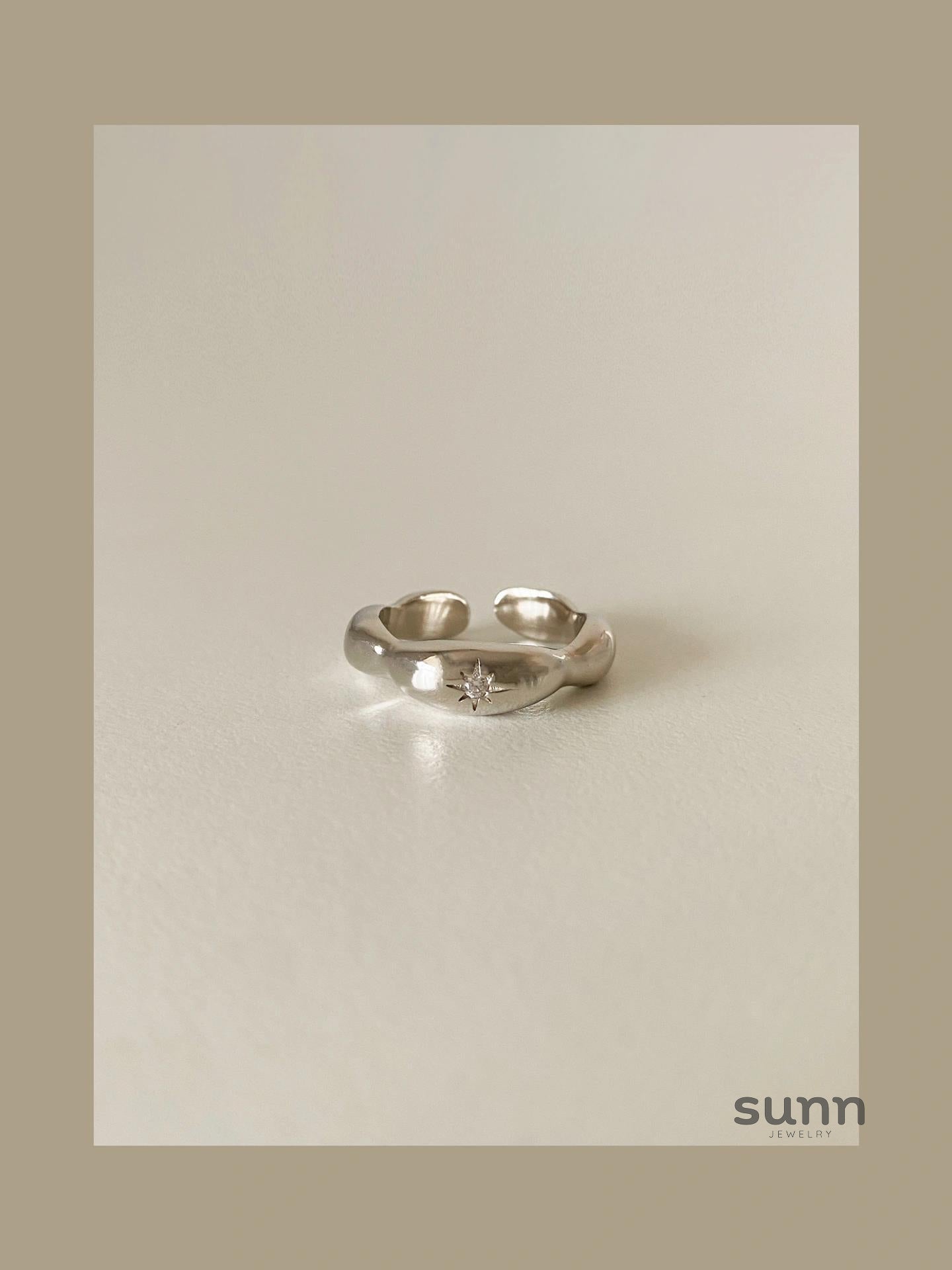 Jacklyn Dainty Silver Open Rings [1TEY1NZC]
