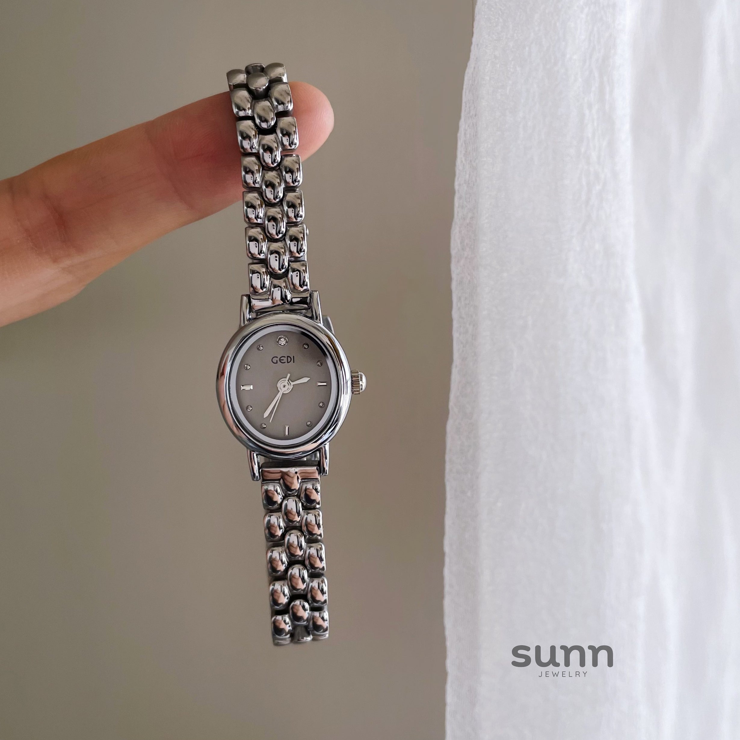 Jacklyn Oval Steel Watch [WHHJP1RQ]