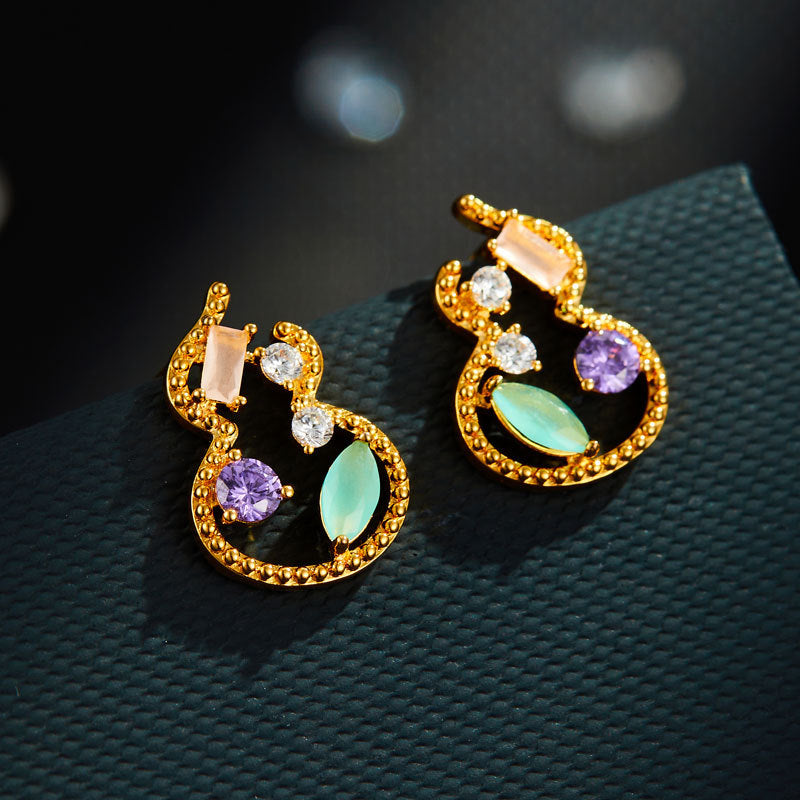 Jaclyn Colorful Gourd Earrings [1T15QC6T]