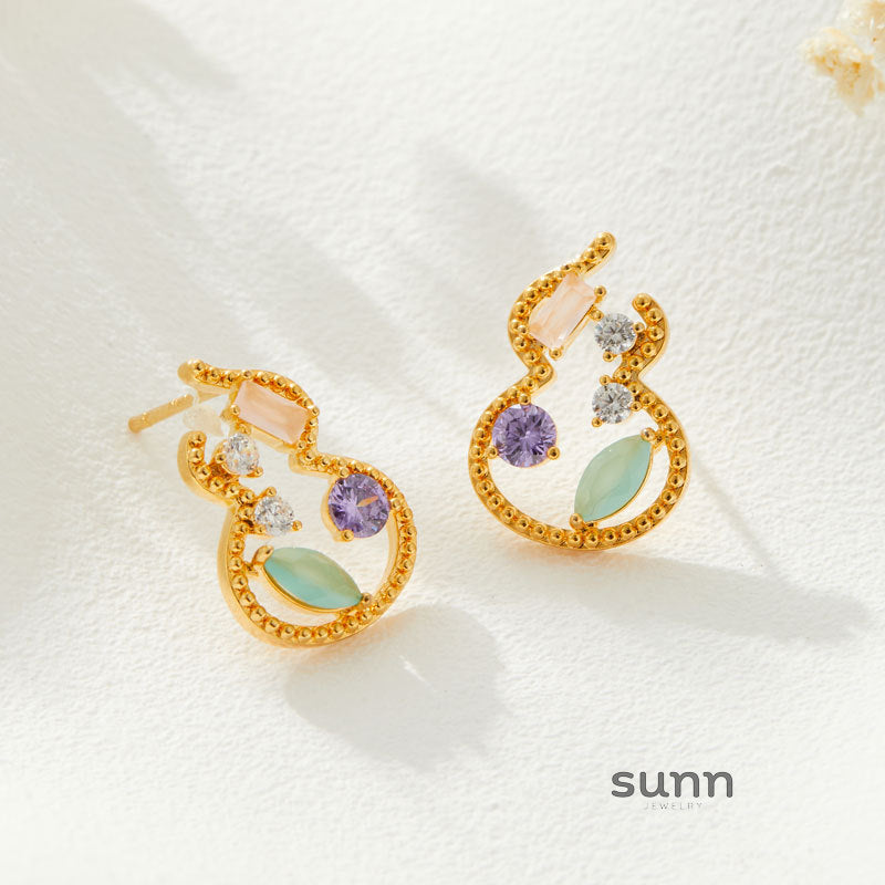 Jaclyn Colorful Gourd Earrings [QWX4C808]