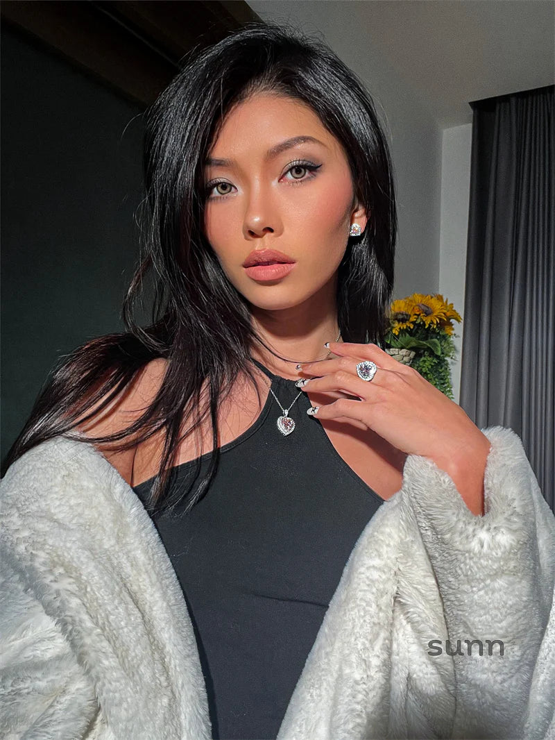 Jadalynn Pink Heart Zircon Set