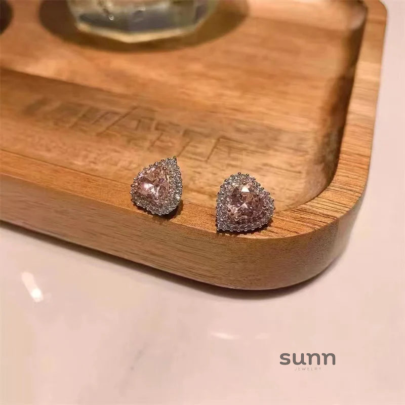 Jadalynn Pink Heart Zircon Set