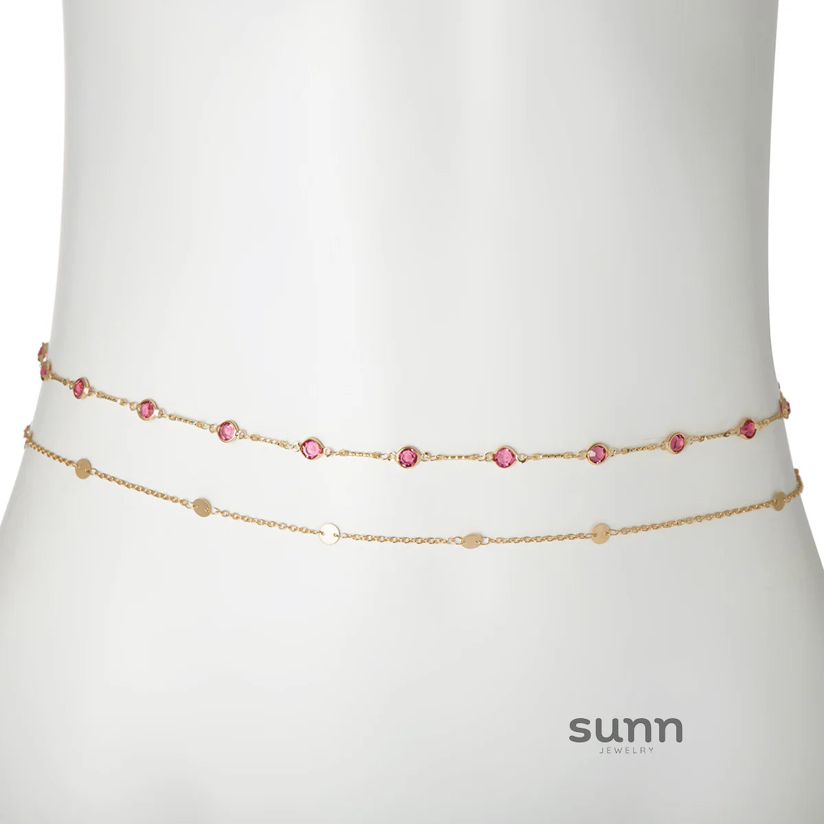 Jade Layered Zircon Body Chain