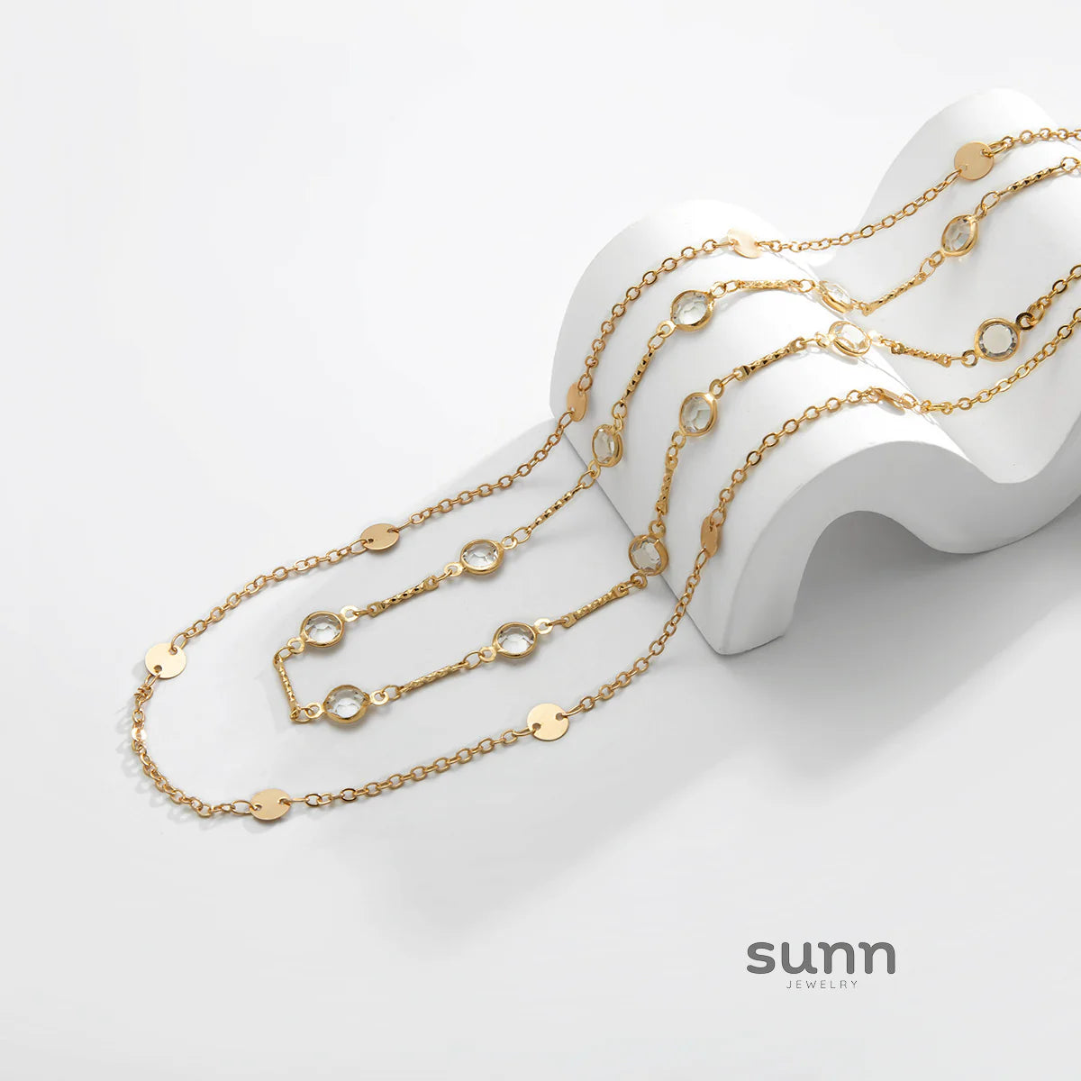 Jade Layered Zircon Body Chain