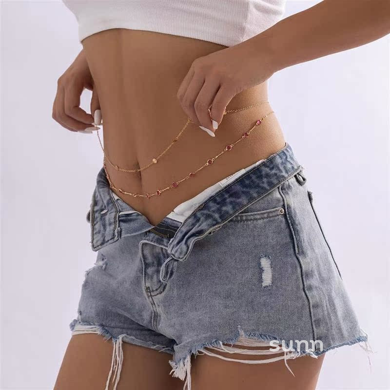 Jade Layered Zircon Body Chain