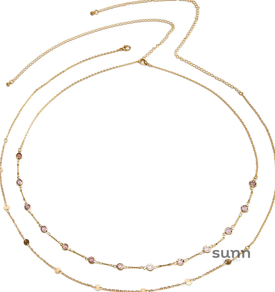 Jade Layered Zircon Body Chain