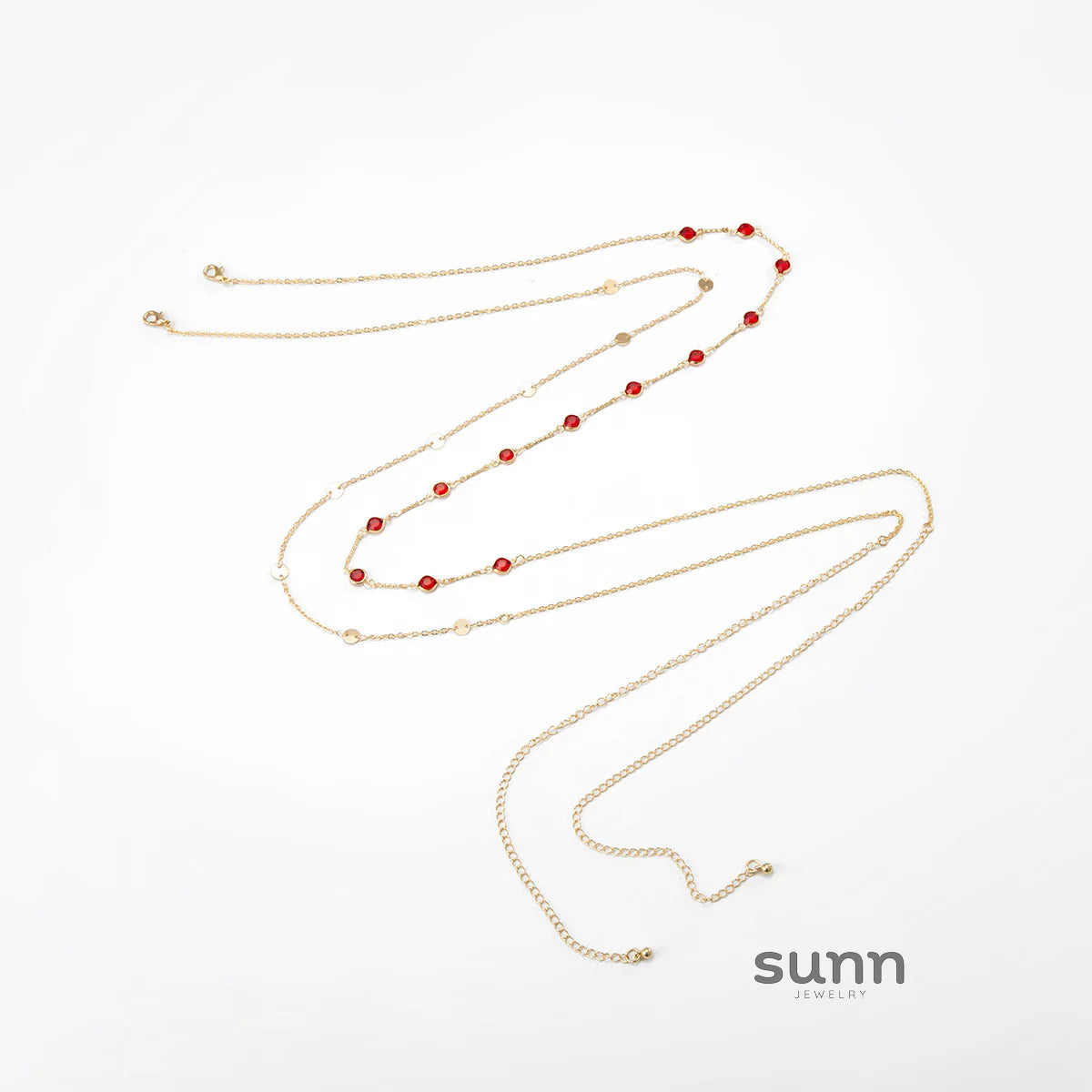 Jade Layered Zircon Body Chain