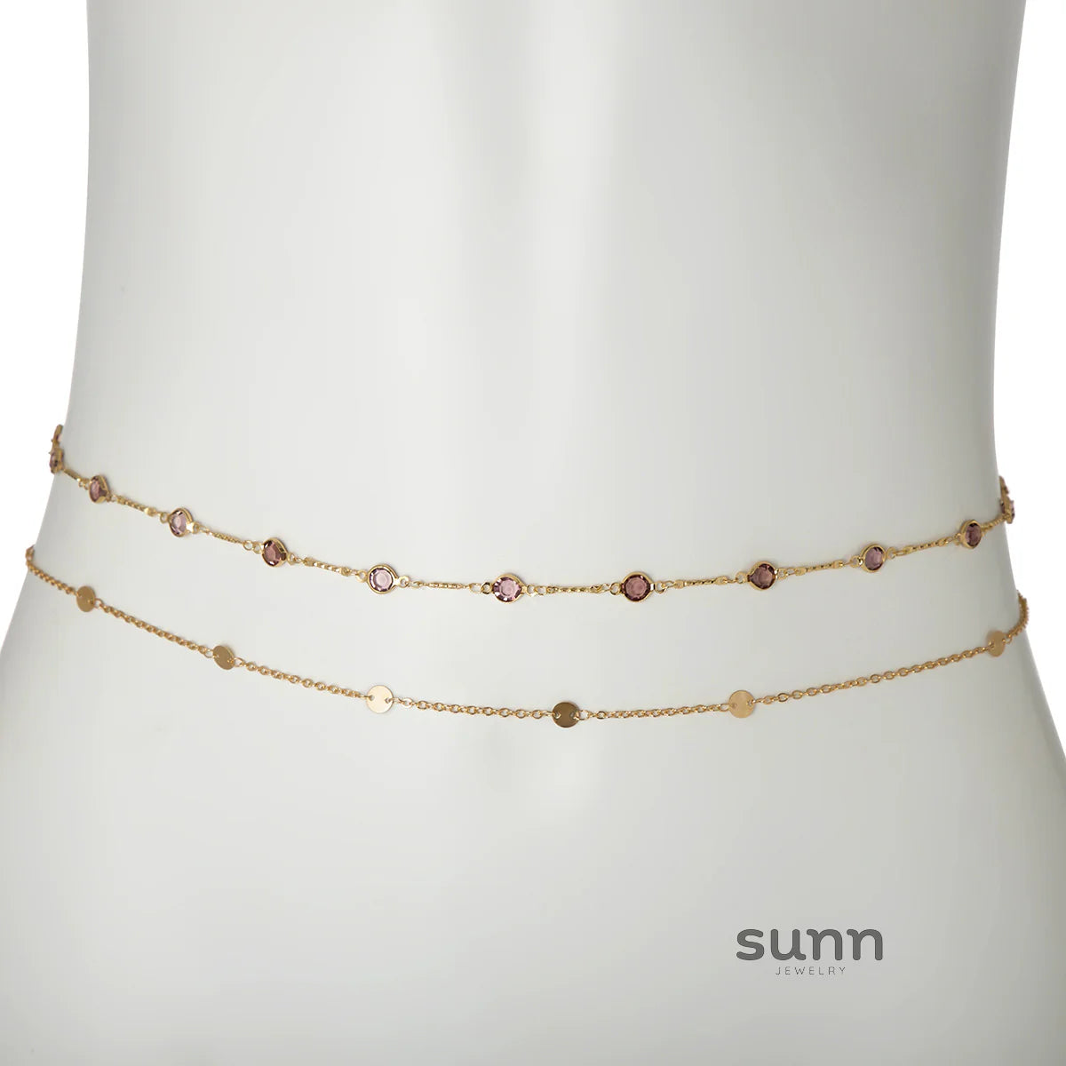 Jade Layered Zircon Body Chain