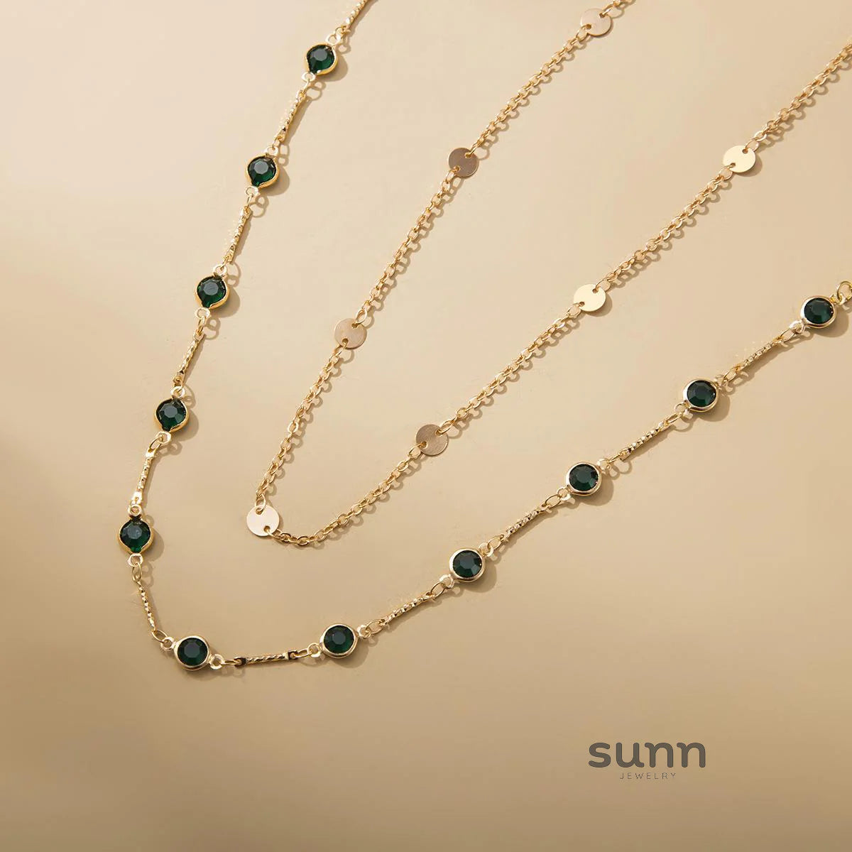 Jade Layered Zircon Body Chain