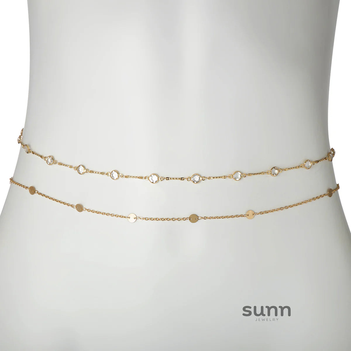 Jade Layered Zircon Body Chain