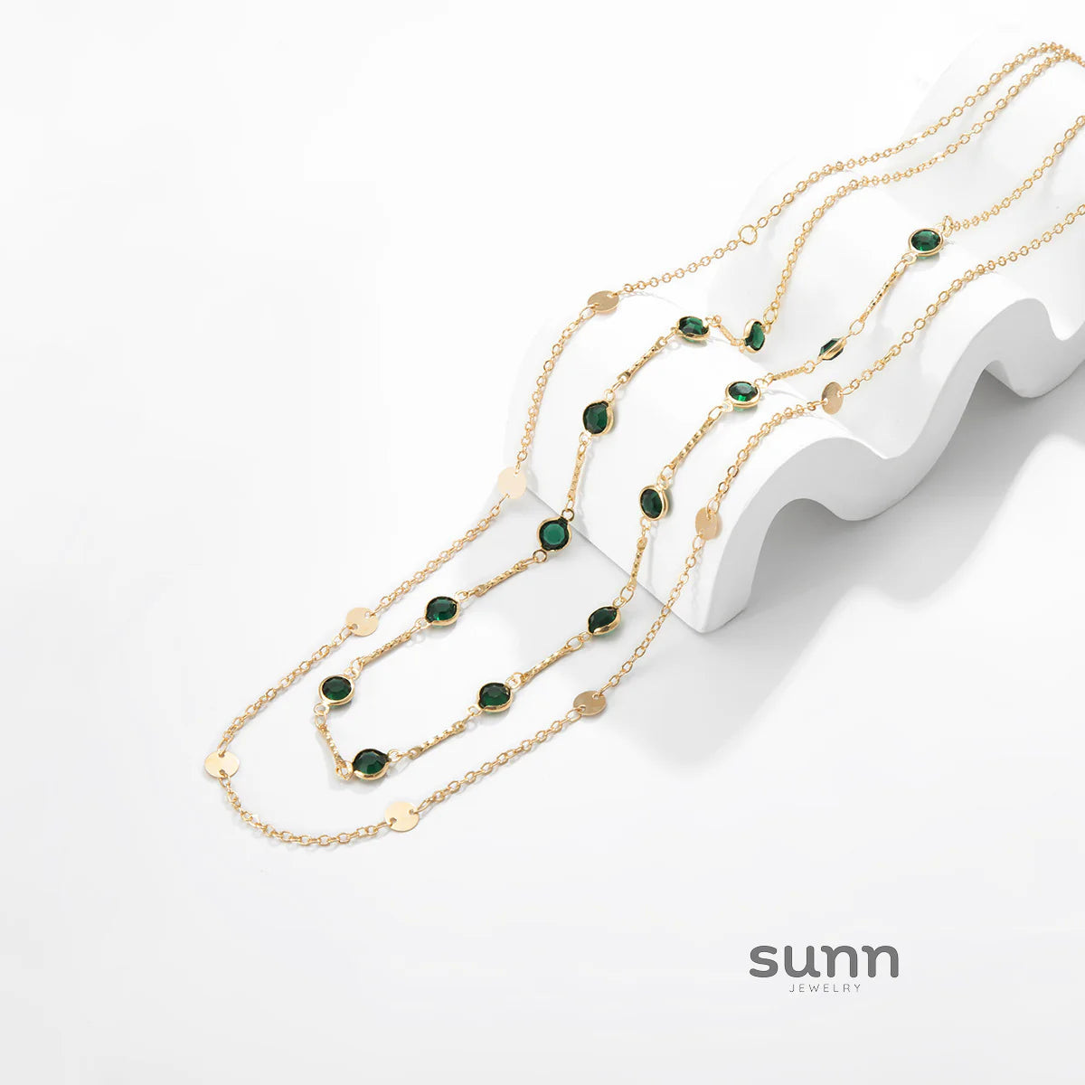 Jade Layered Zircon Body Chain