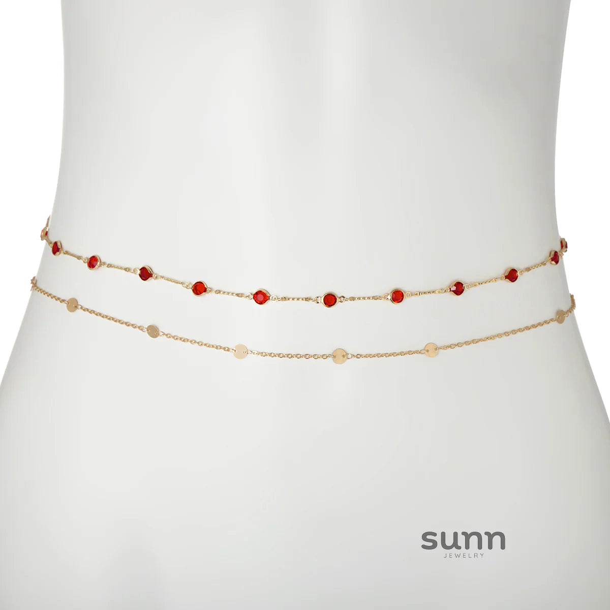 Jade Layered Zircon Body Chain