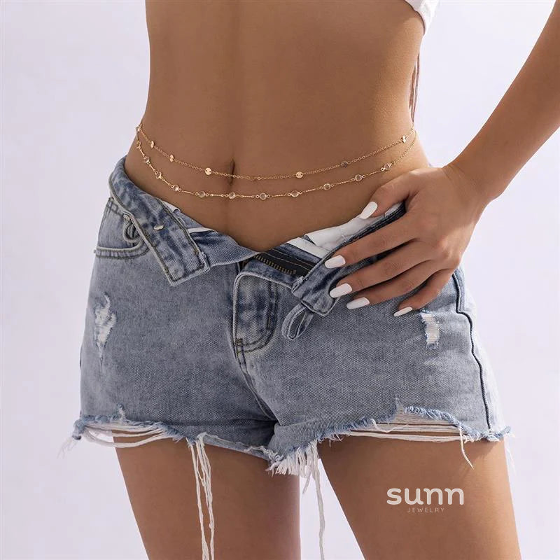 Jade Layered Zircon Body Chain