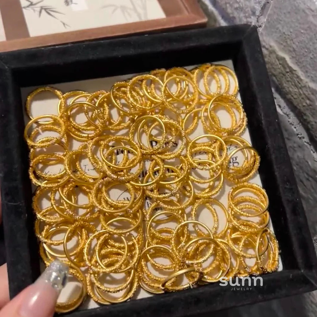 Jae Golden Cudgel Open Ring