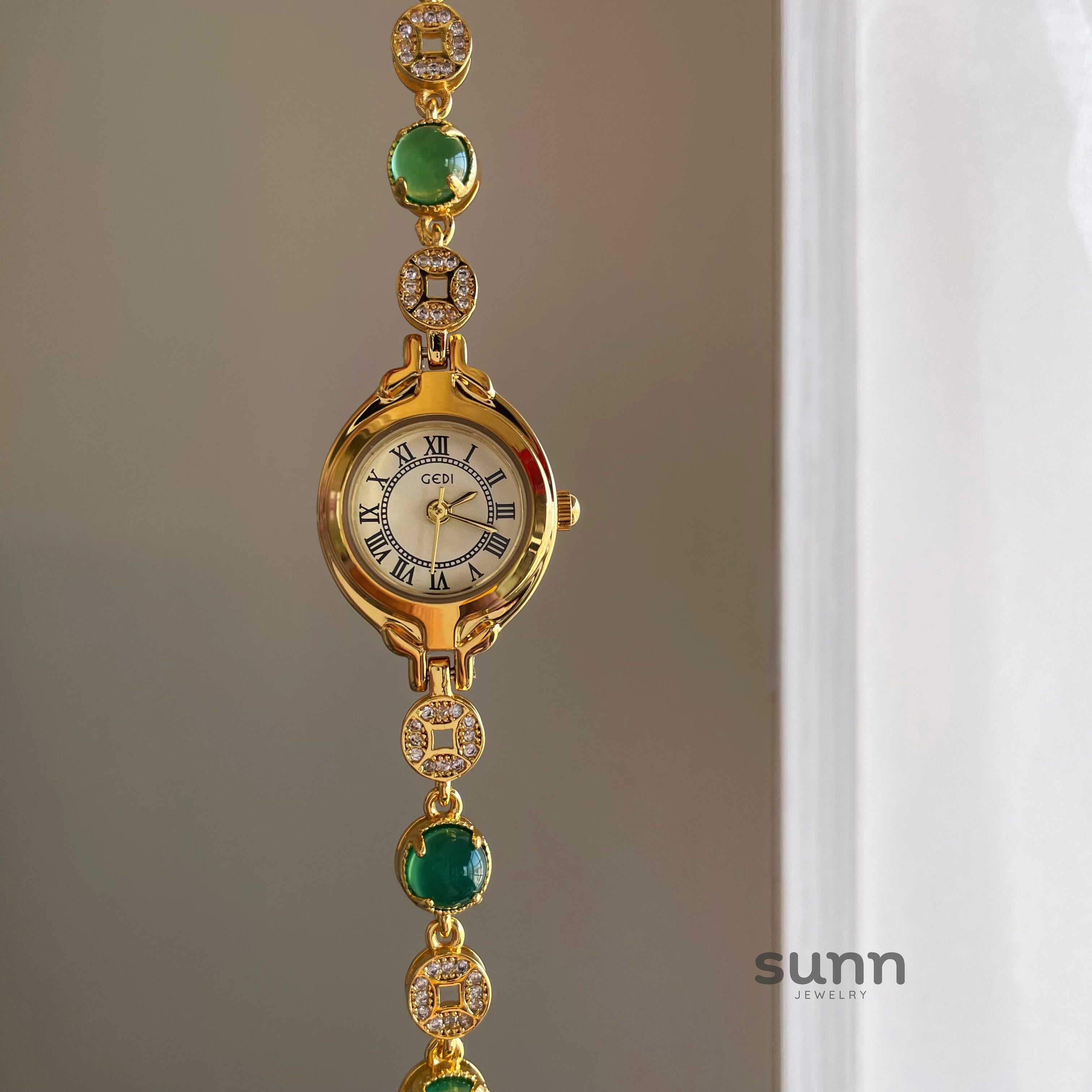 Jaeda Emerald Link Watch [8GWACH0X]