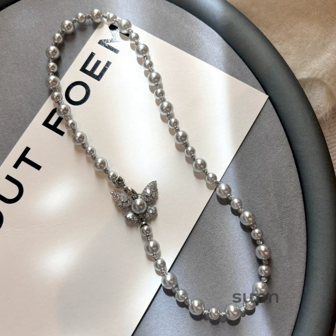 Jaela Butterfly Pearl Necklace [ATTCZY4N]