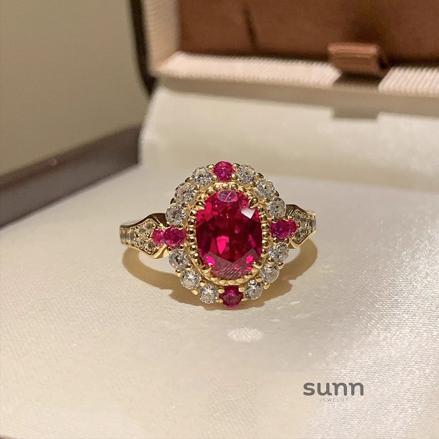 Jaidah Romanesque Ruby Necklace [E2P12EW3]