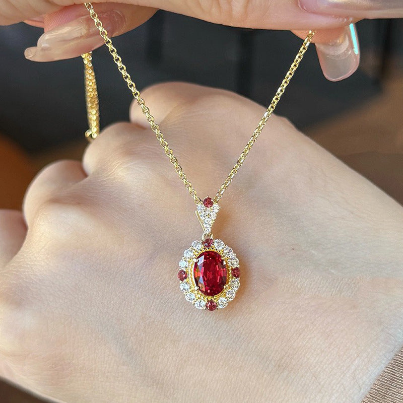 Jaidah Romanesque Ruby Necklace [E2P12EW3]