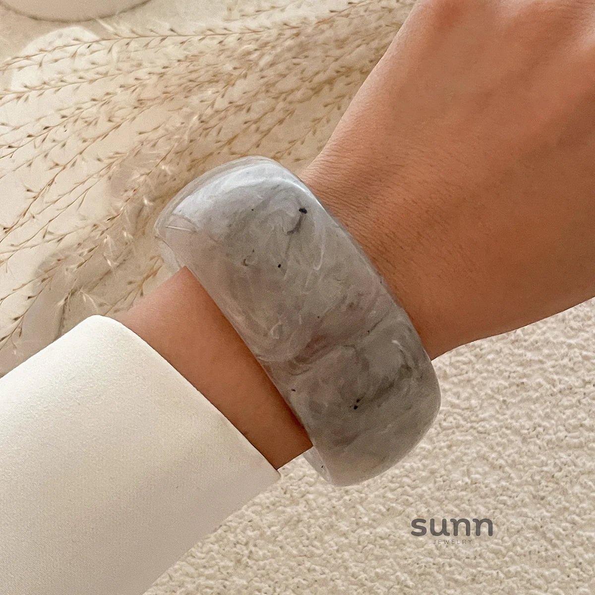 Jaidyn Swirl Acrylic Cuff Bracelet